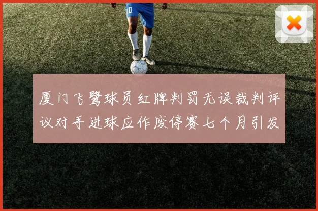 厦门飞鹭球员红牌判罚无误裁判评议对手进球应作废停赛七个月引发热议